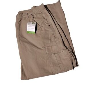 Insect Shield Khaki Cotton Cargo Pants Permethrin Repellent 38S (37"x29") NEW